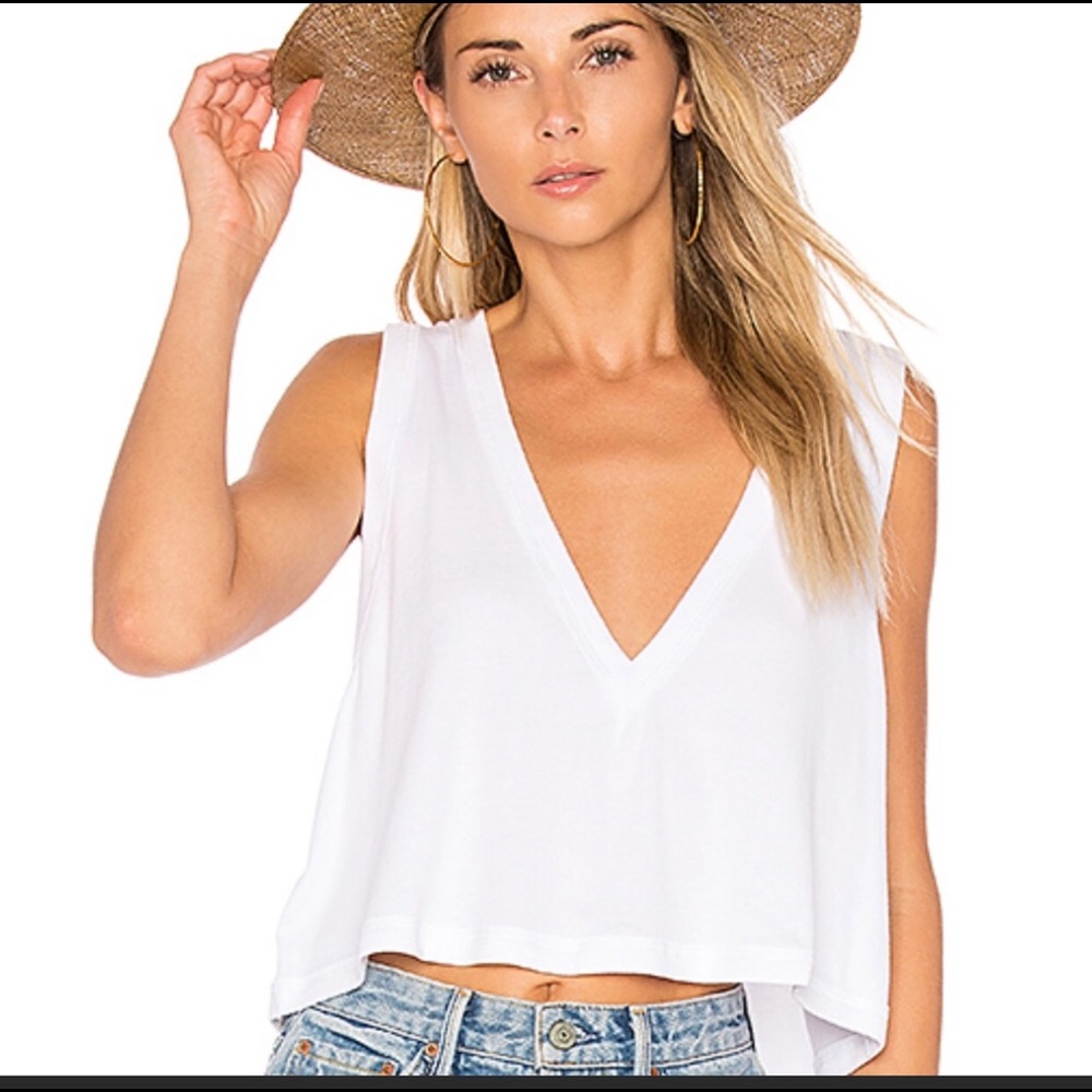Free people white tank top